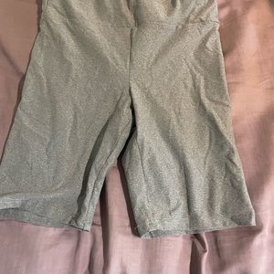Gray teen biker shorts